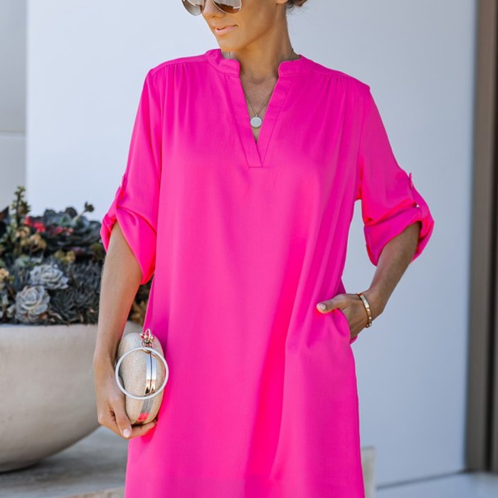Shirt Dress with Pockets 