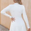  RIBBED MOCK NECK MINI DRESS