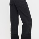  CUFFED WIDE LEG JEANS