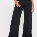  CUFFED WIDE LEG JEANS