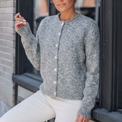 CLASSIC BUTTON-FRONT SOFT CARDIGAN