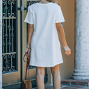  Embroidered dress with pockets