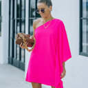  ONE SHOULDER STATEMENT DRESS
