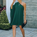  ONE SHOULDER STATEMENT DRESS