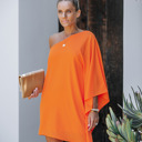  ONE SHOULDER STATEMENT DRESS