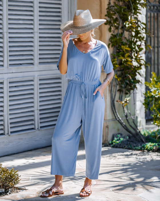 SHORT SLEEVE JERSEY JUMPSUIT