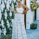 Large IVORY Smocked Waistband Wide Leg Pants
