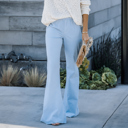Small Summer Song Corduroy  Elastic Waist Flare Pants