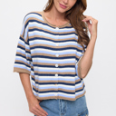  RELAXED FIT FRONT BUTTON CARDIGAN