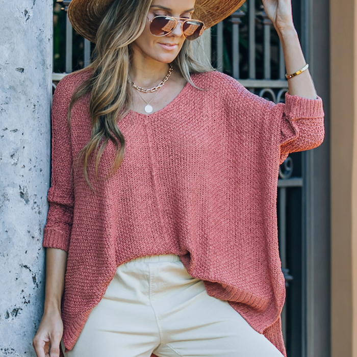 BREEZE SWEATER WITH SIDE SLITS