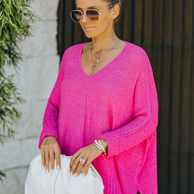 BREEZE SWEATER WITH SIDE SLITS