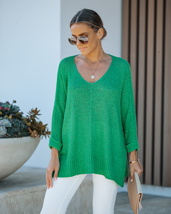 BREEZE SWEATER WITH SIDE SLITS