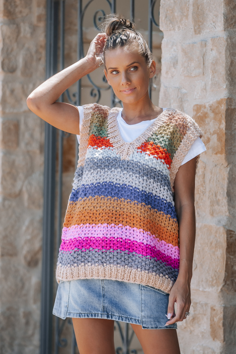 Multicolor Sweater Vest