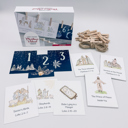  Christ Centered Christmas Advent Calendar | 25 Days of Bible Scriptures & Christ Images | Navy Blue