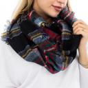 Multi Black Plaid Classic Woven Plaid Infinity Scarf - 6 Styles