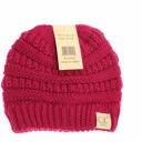 Hot Pink Kids Solid CC Beanie