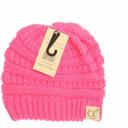 Neon Candy Pink Kids Solid CC Beanie