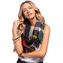 Black Plaid Classic Woven Plaid Infinity Scarf - 6 Styles