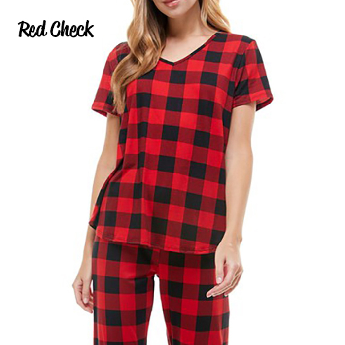 Festive Check Pajamas| S-L