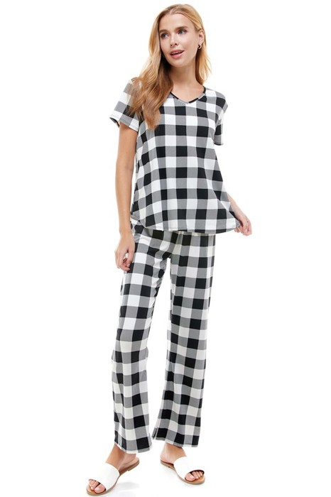 Festive Check Pajamas| S-L