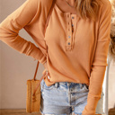 Rust Medium Collins Waffle Henley| S-2XL