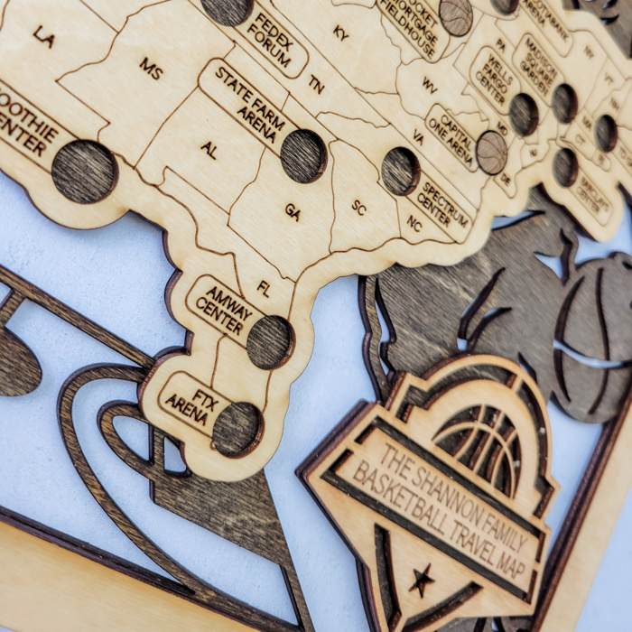 Basketball Stadium Checklist Map
