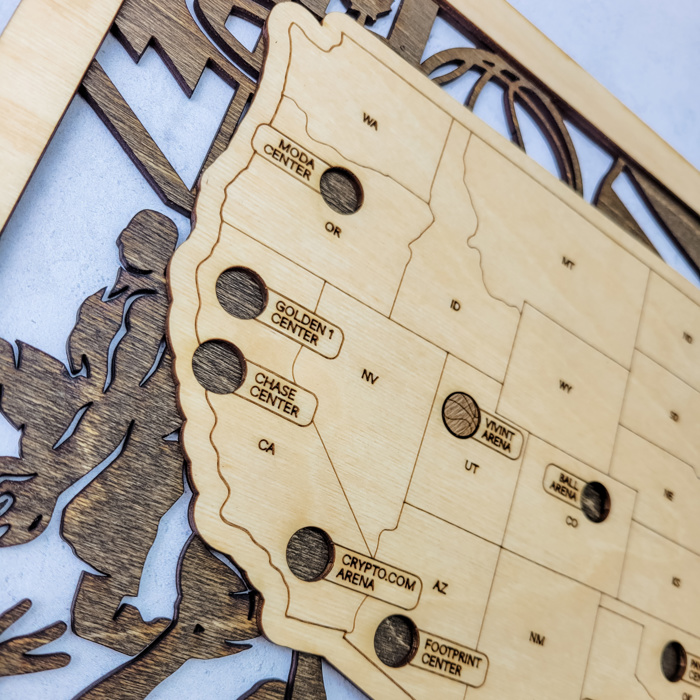 Basketball Stadium Checklist Map