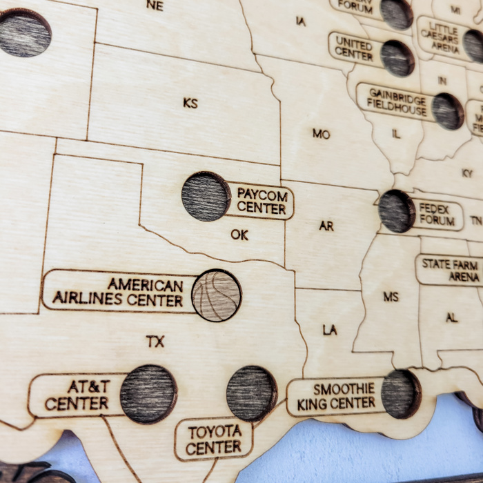 Basketball Stadium Checklist Map