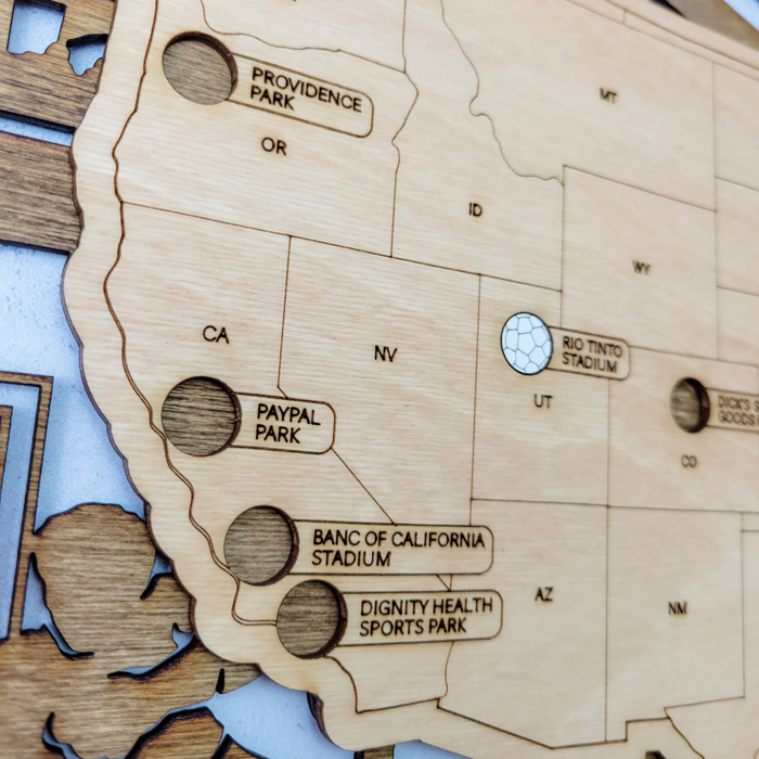 Soccer Stadium Checklist Map