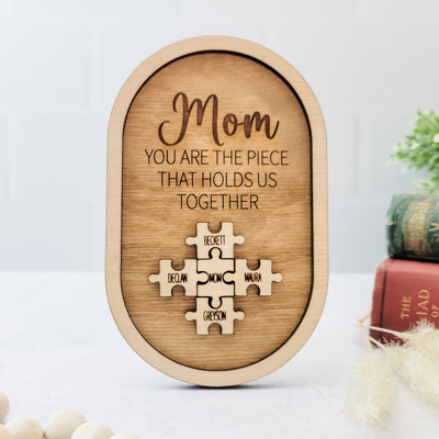 Mother's Day Puzzle Magnet, Personalized Mothers Day Gift, Custom Gift for Mom