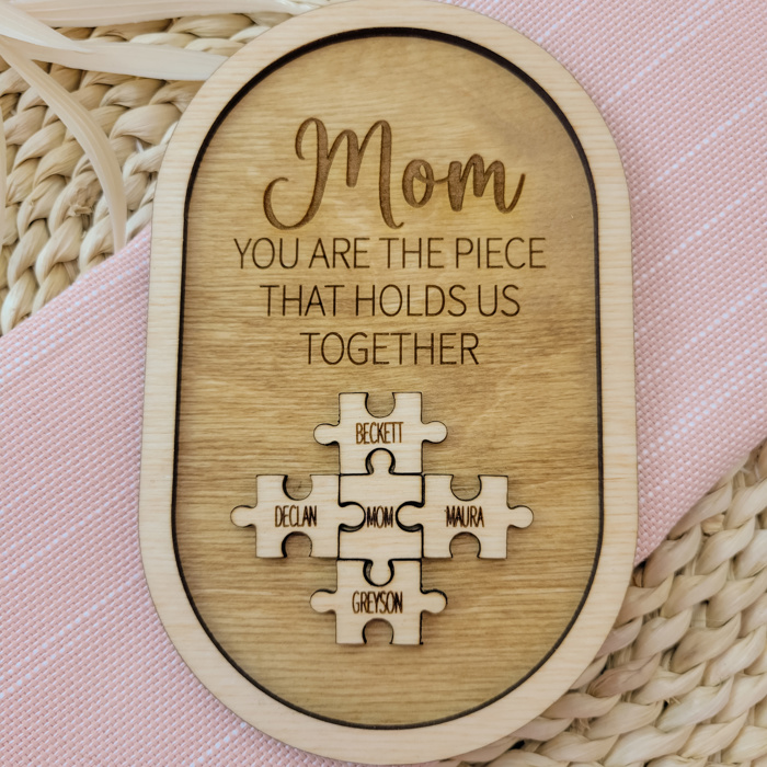 Mother's Day Puzzle Magnet, Personalized Mothers Day Gift, Custom Gift for Mom
