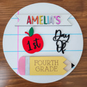  Personalized Back to School Sign, Interchangeable Back to School Sign, First Day of School Photo Prop