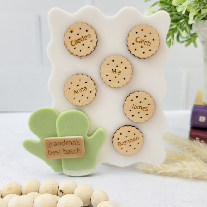 Grandkids Magnet, Wood Family Magnet, Mothers Day Personalized Gift, Grandparents Day Gift, Gift for Grandma