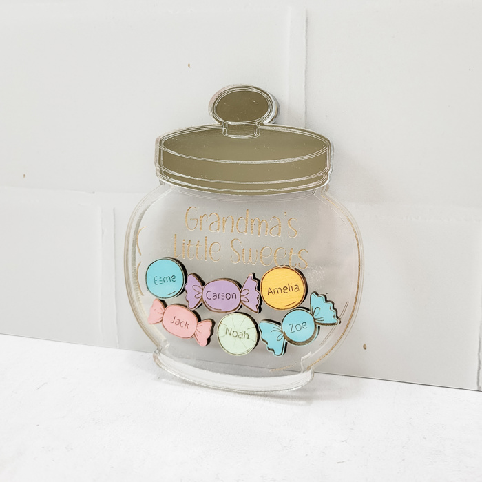 Grandkids Magnet, Acrylic Family Magnet, Mothers Day Personalized Gift, Grandparents Day Gift, Gift for Grandma