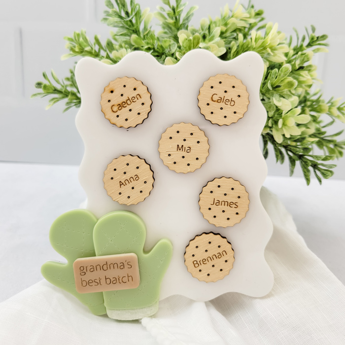 Grandkids Magnet, Wood Family Magnet, Mothers Day Personalized Gift, Grandparents Day Gift, Gift for Grandma