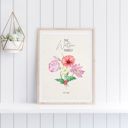  Birth Month Floral Arrangement Print