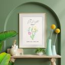  Birth Month Floral Arrangement Print