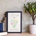  Birth Month Floral Arrangement Print