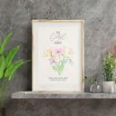  Birth Month Floral Arrangement Print
