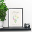  Birth Month Floral Arrangement Print