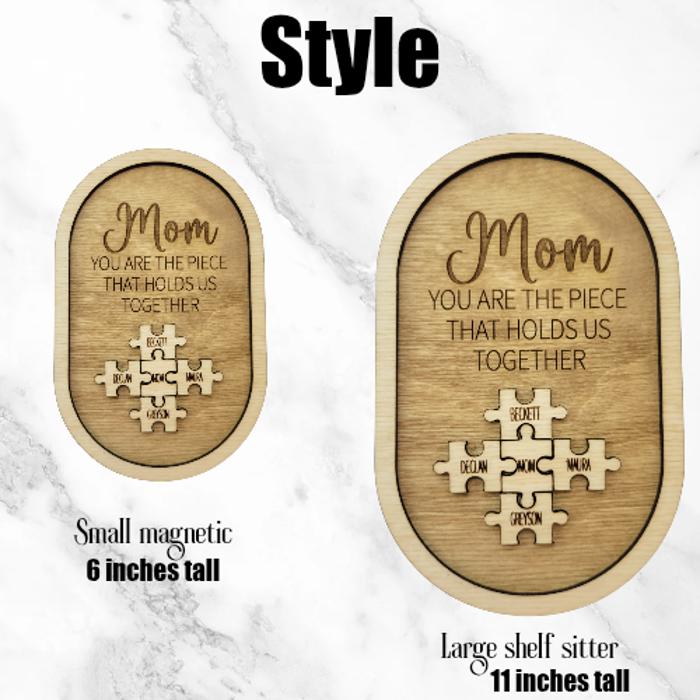 Mother's Day Puzzle Magnet, Personalized Mothers Day Gift, Custom Gift for Mom