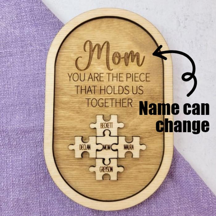 Mother's Day Puzzle Magnet, Personalized Mothers Day Gift, Custom Gift for Mom