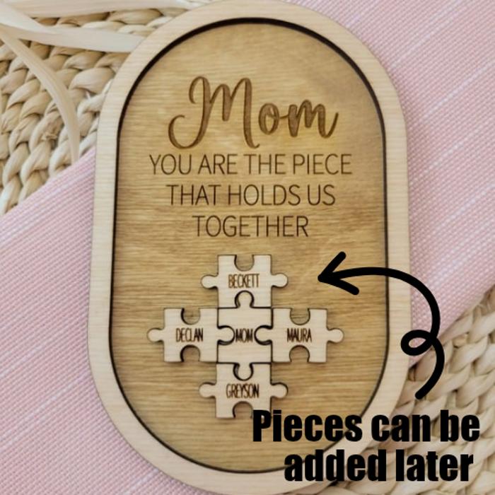 Mother's Day Puzzle Magnet, Personalized Mothers Day Gift, Custom Gift for Mom