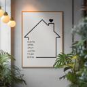  Personalized Family Names House Print | Customizable Wall Art - Unframed 8x10