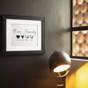  Personalized Family Hearts Print | Custom Family Name Wall Art 8x10 Unframed