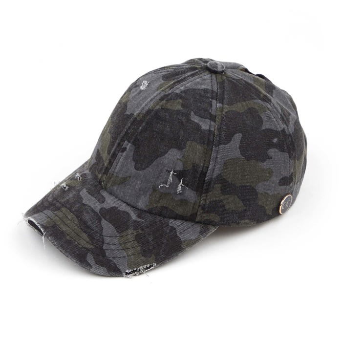 C.C� Cotton Ponytail Criss Cross Caps