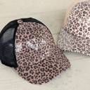  C.C� Sequin Leopard Baseball Cap