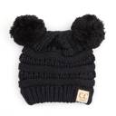 Black | Newborn - 12 Month C.C® Baby Beanie Yarn Pom Pom Hats
