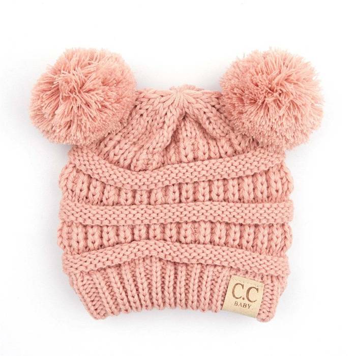 C.C® Baby Beanie Yarn Pom Pom Hats