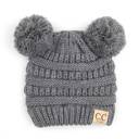 Light Melange Grey | Newborn - 12 Month C.C® Baby Beanie Yarn Pom Pom Hats